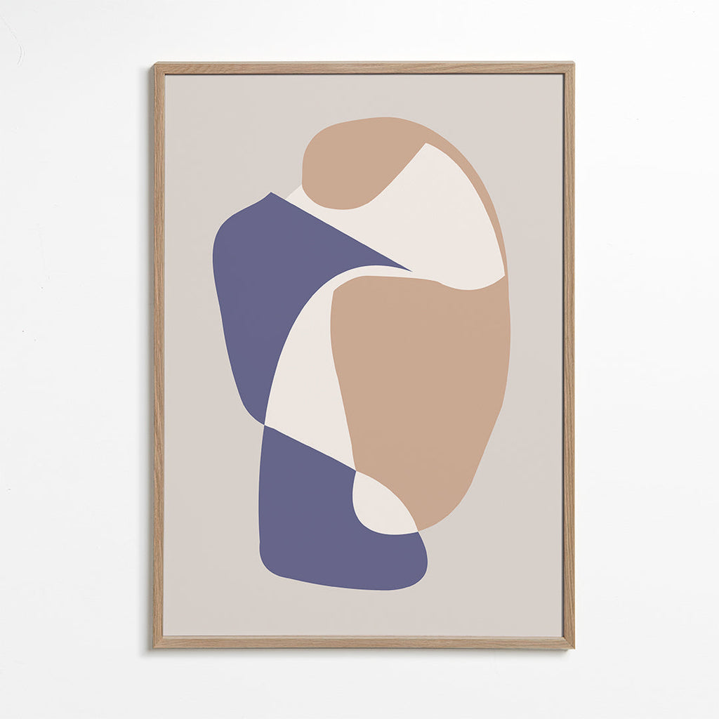 Arte abstrata com formas orgânicas