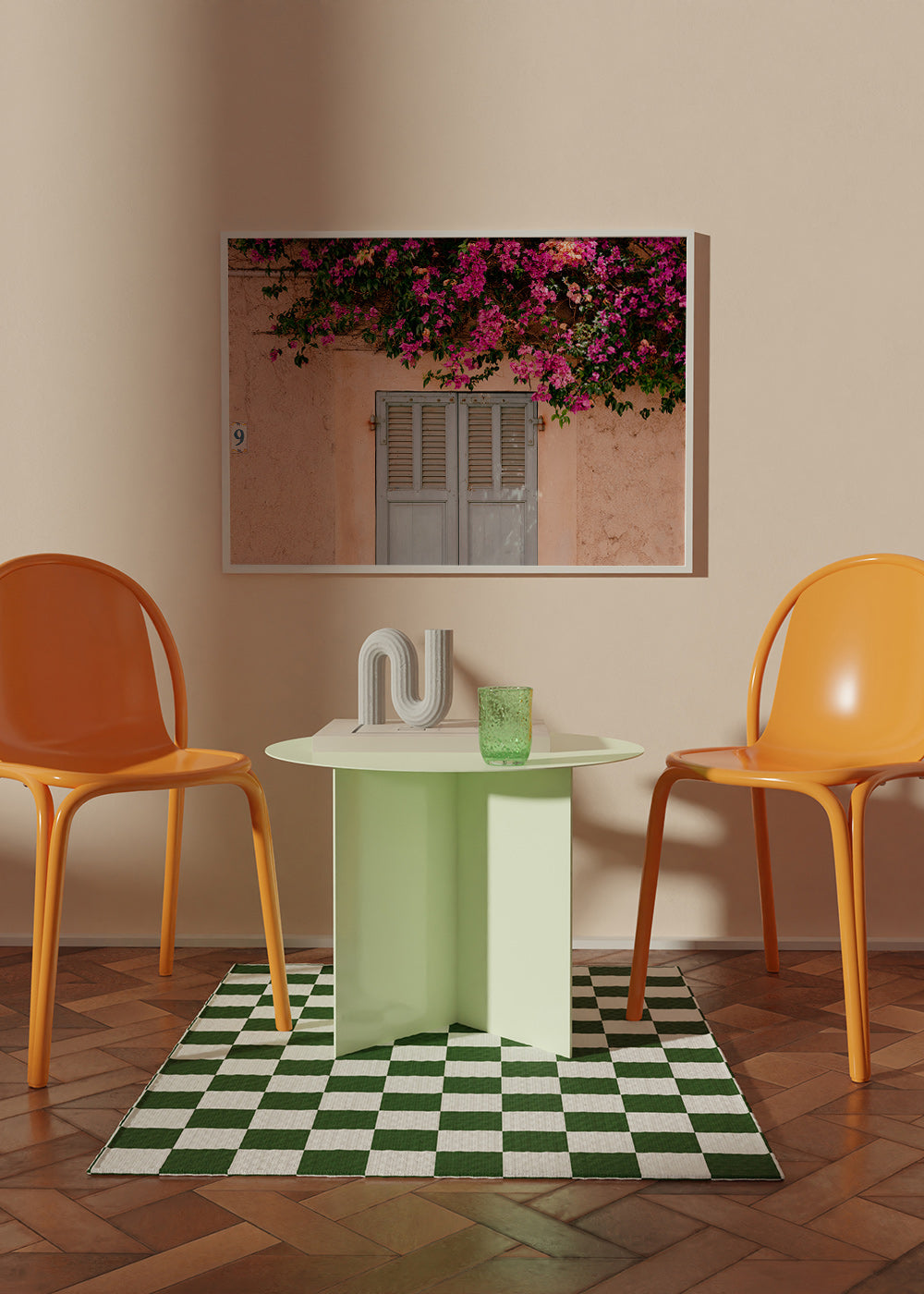 Estampa botânica: bougainville na porta antiga – Product3