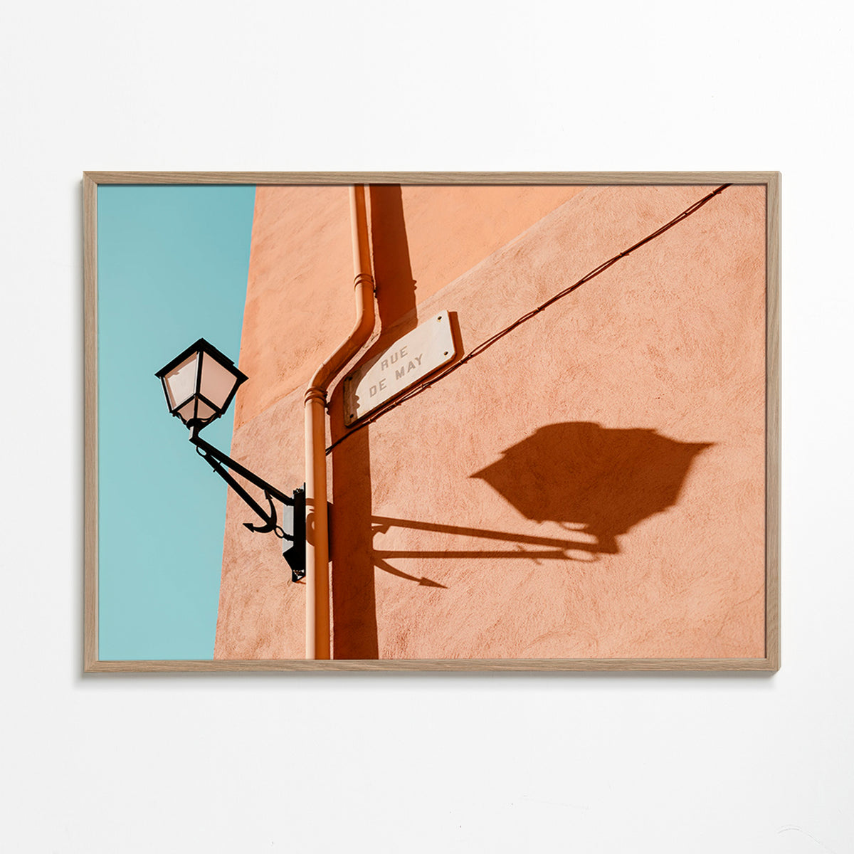 Arte para cozinha Rue de May lanterna e sombra – Oak Frame