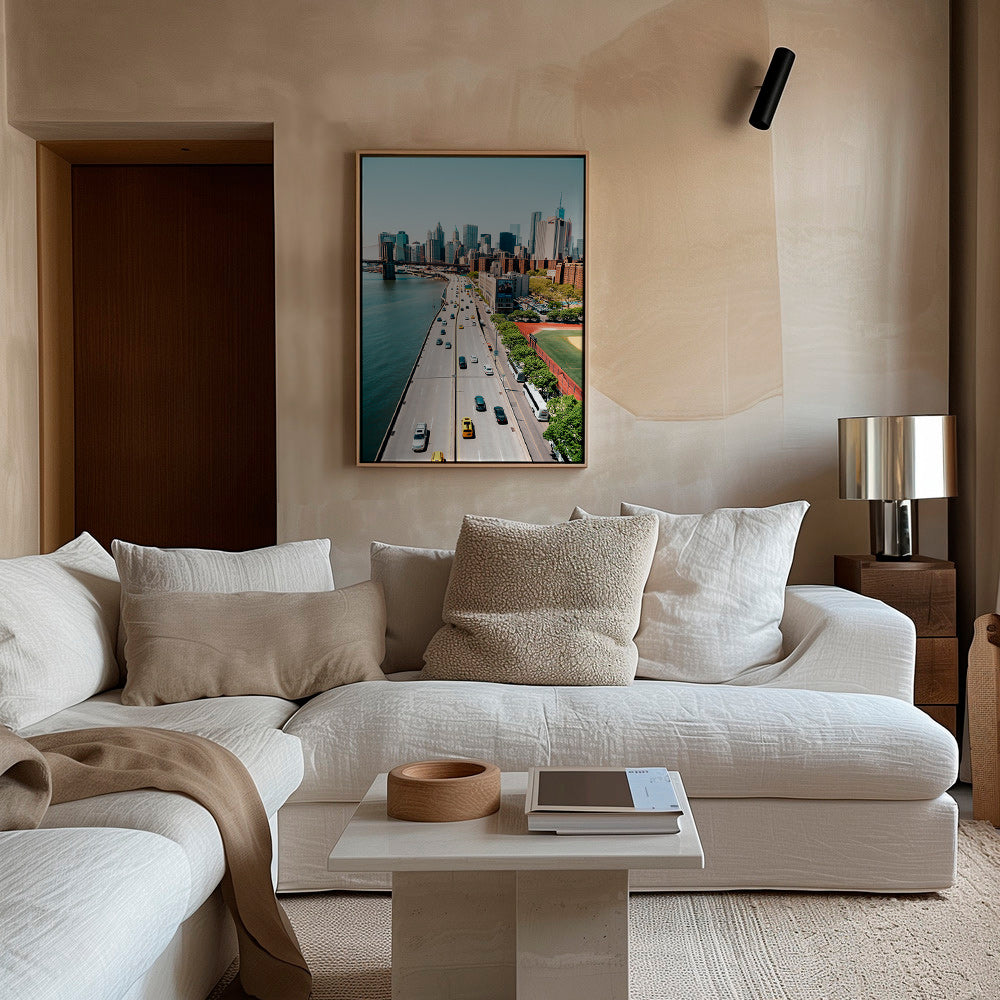Poster de viagem: skyline e ponte a vista aérea – Canvas2