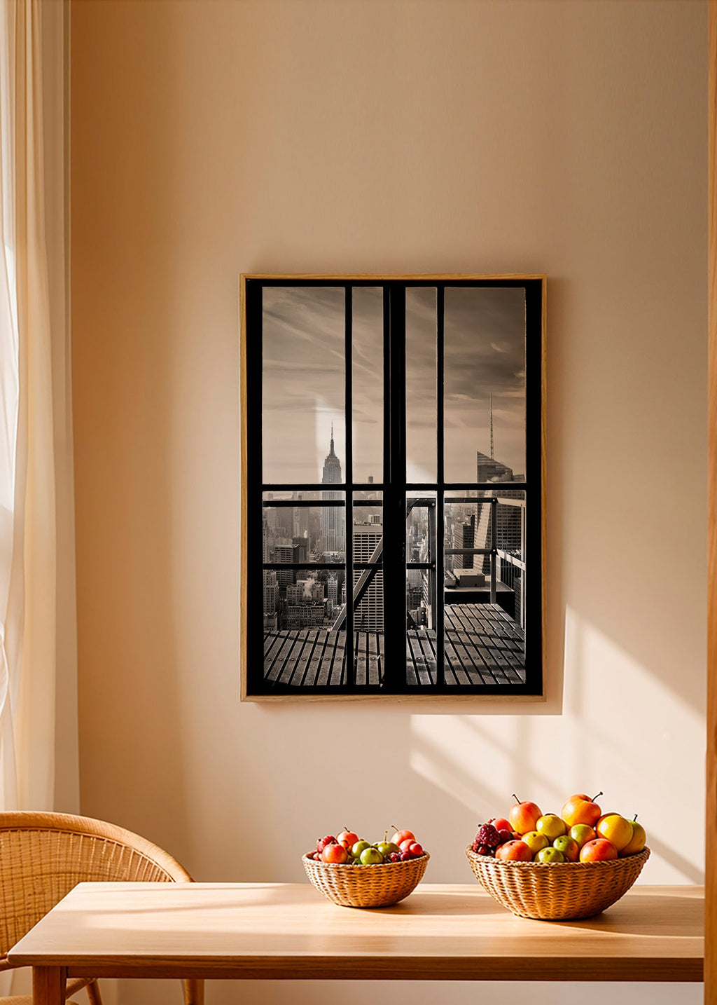 Quadro de cidades com vista pela janela – Canvas1