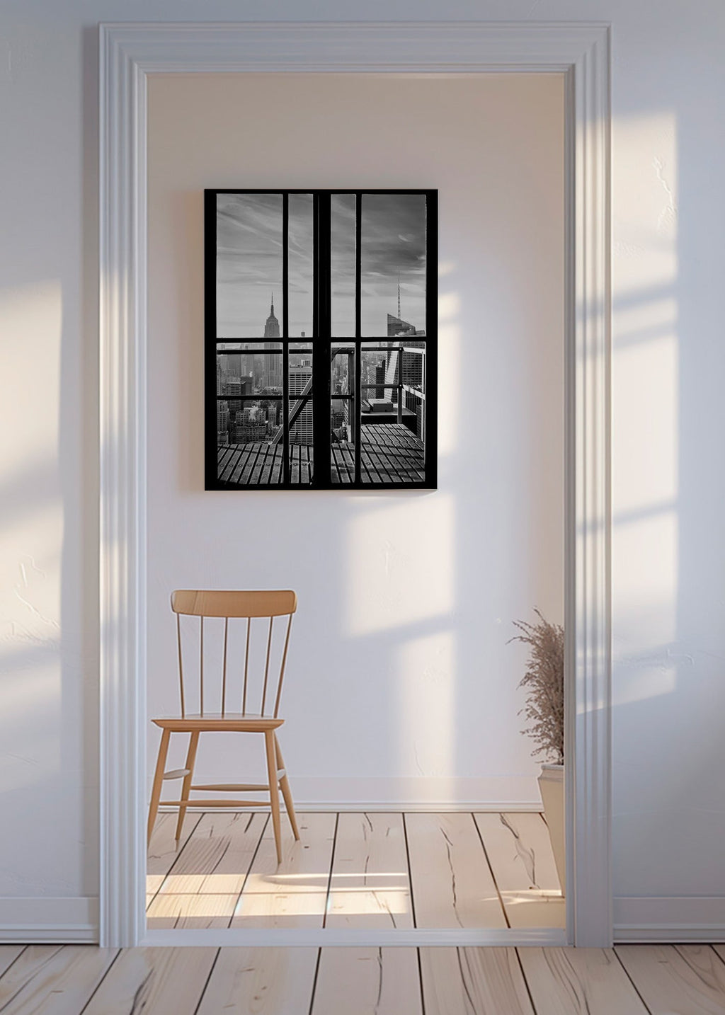 Quadro de cidades com vista pela janela – Canvas