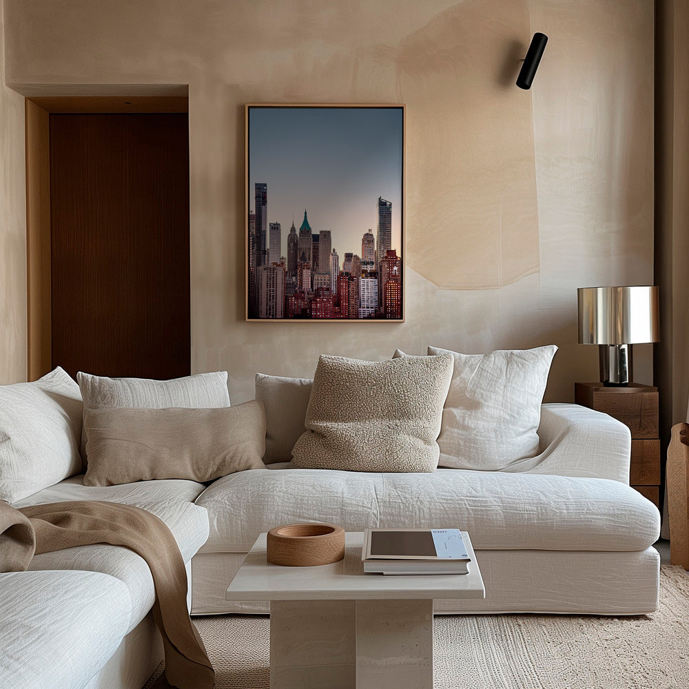 Poster de cidades com skyline ao anoitecer – Canvas1