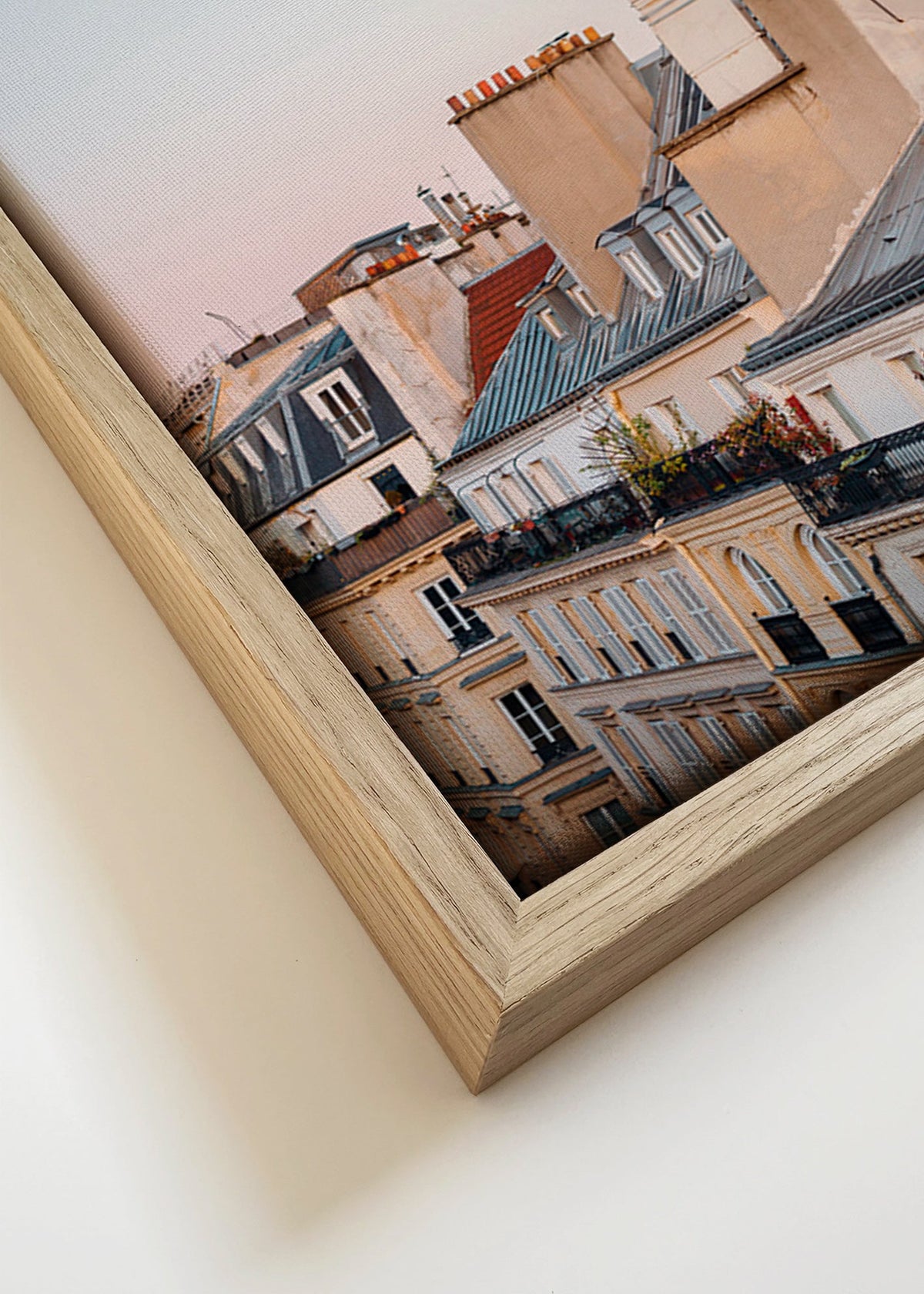 Quadro urbano de telhados ao amanhecer – Canvas detail