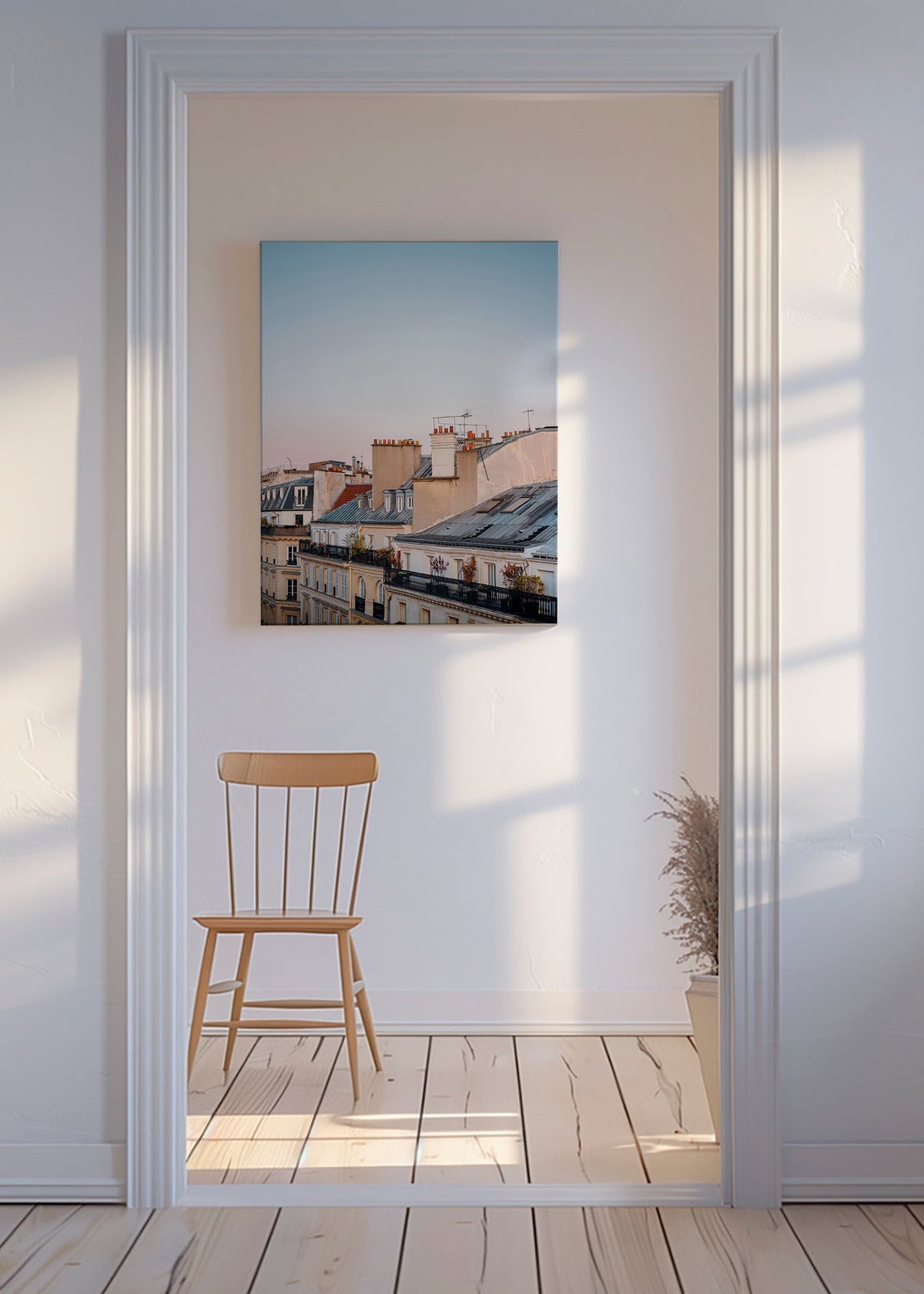 Quadro urbano de telhados ao amanhecer – Canvas