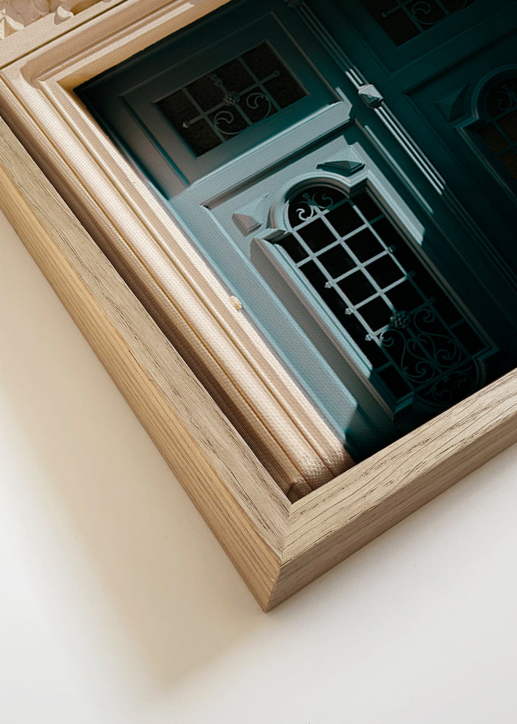 Arte para cidade: porta verde e número 15 – Canvas detail