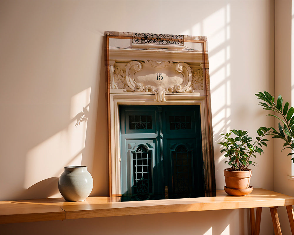 Arte para cidade: porta verde e número 15 – Product1