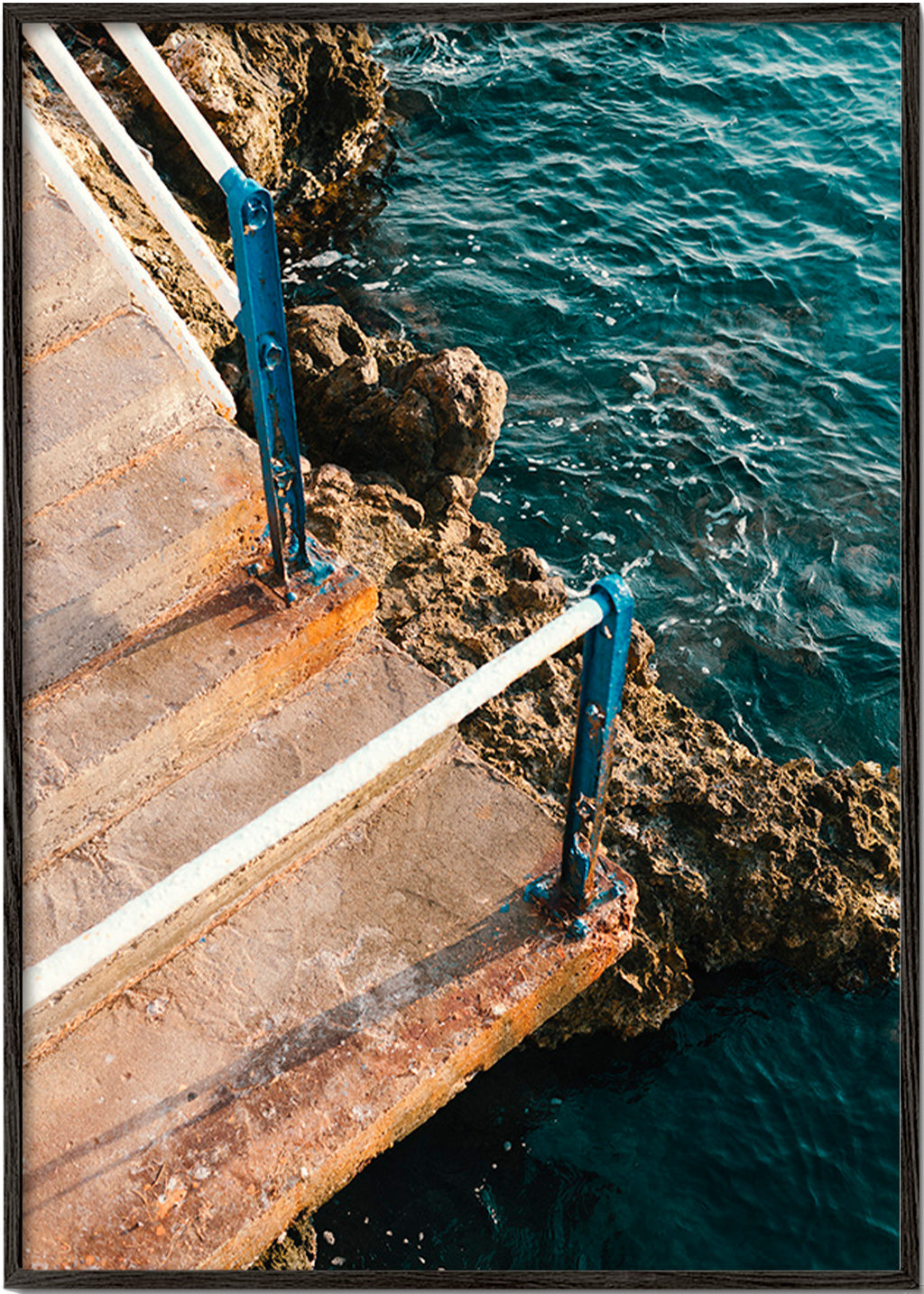 Arte paisagística: escada para o mar – Black Frame