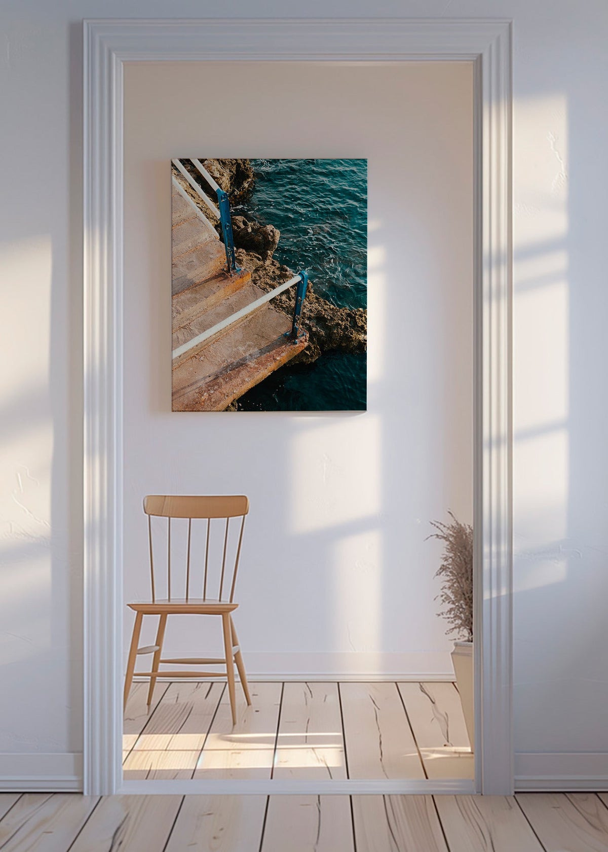 Arte paisagística: escada para o mar – Canvas
