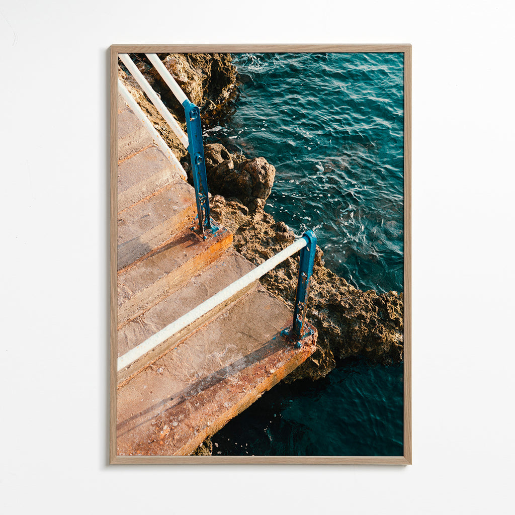 Arte paisagística: escada para o mar – Oak Frame
