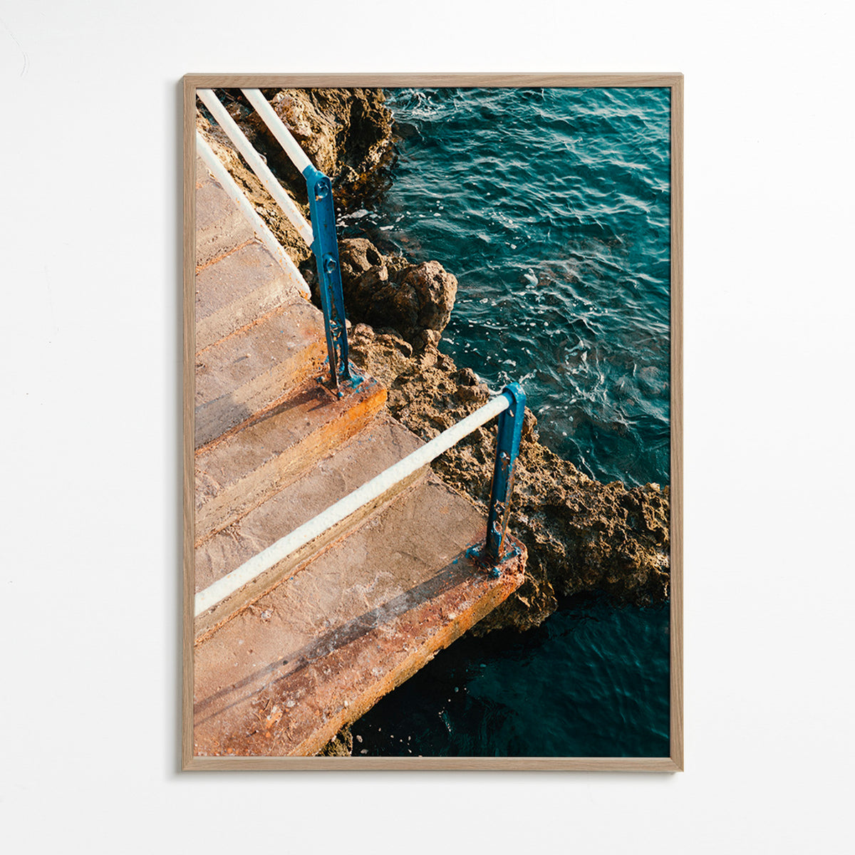 Arte paisagística: escada para o mar – Oak Frame