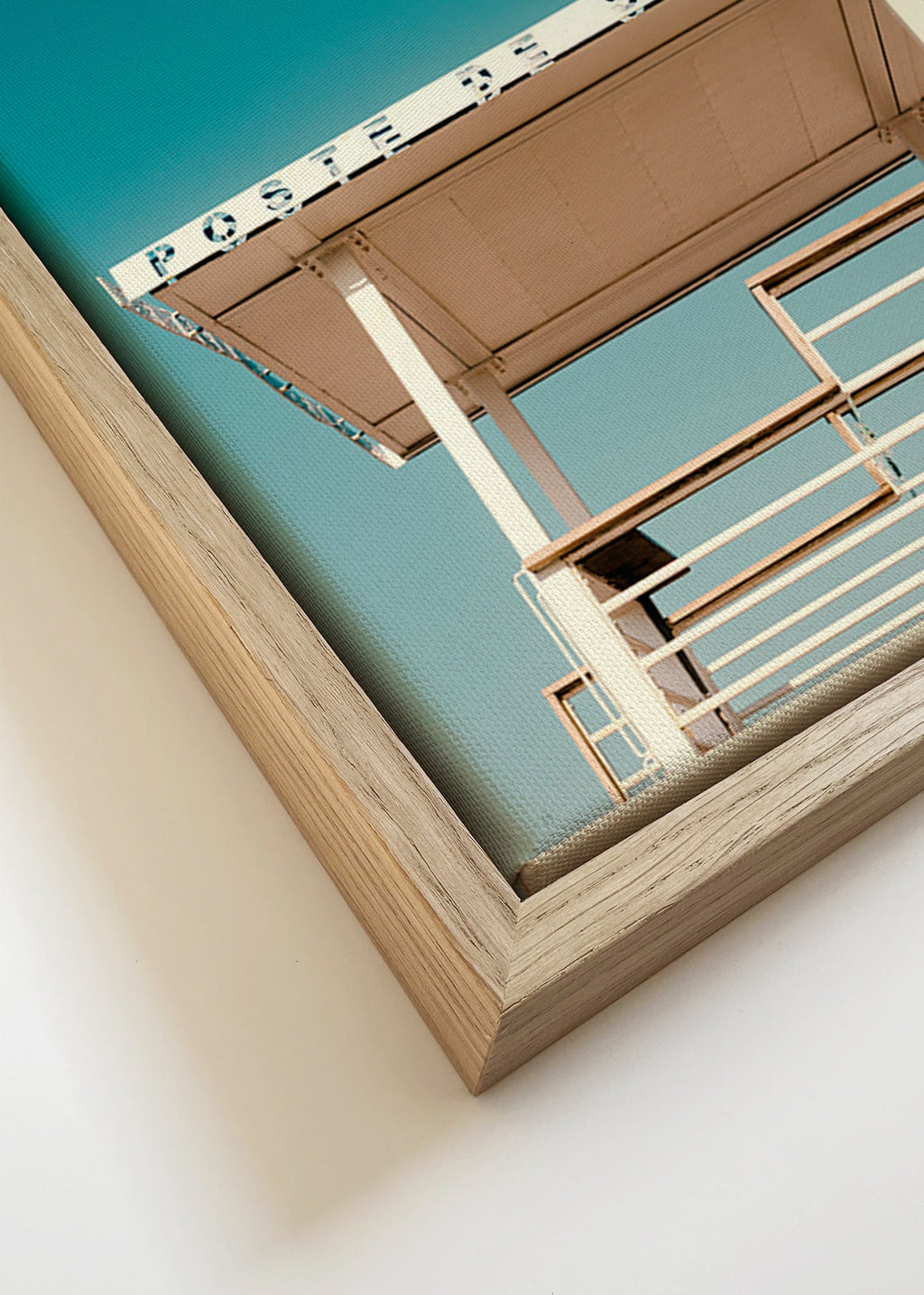 Fotografia de torre de resgate à beira-mar – Canvas detail