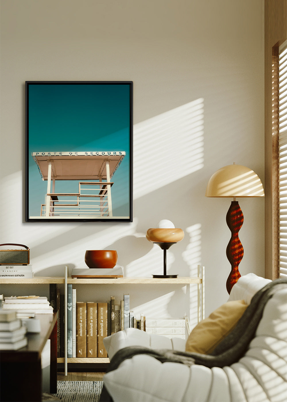 Fotografia de torre de resgate à beira-mar – Canvas1