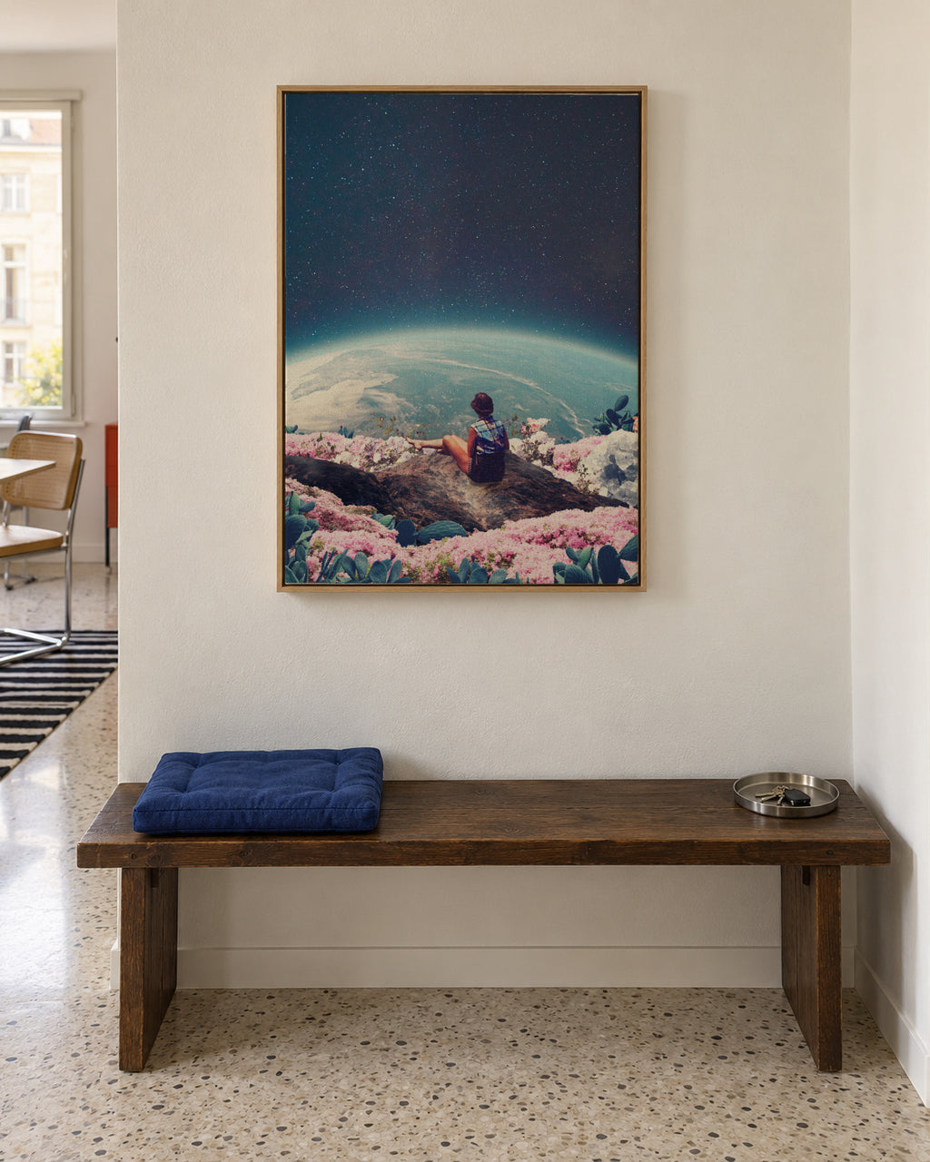 My World Blossomed When I Loved You - Framed canvas in an interior