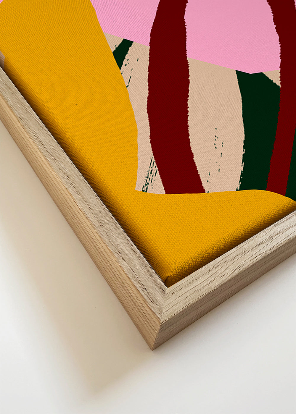 Ilustração abstrata com fruta e mão