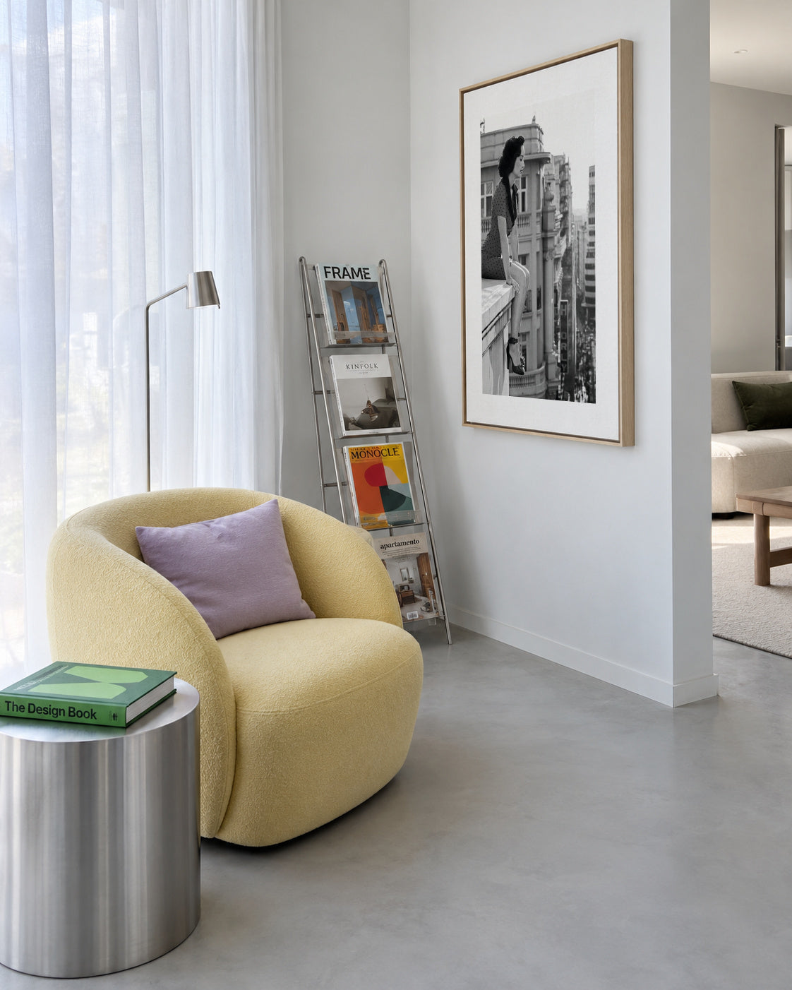 Mad Madrid 2 - Framed canvas in an interior
