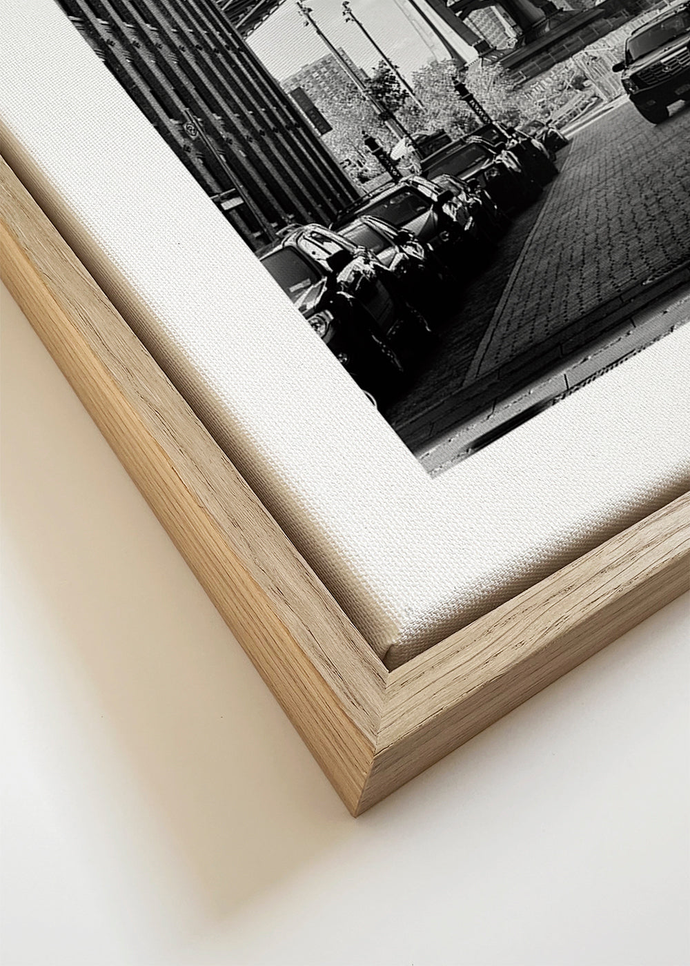 Poster de cidades Manhattan Bridge preto e branco