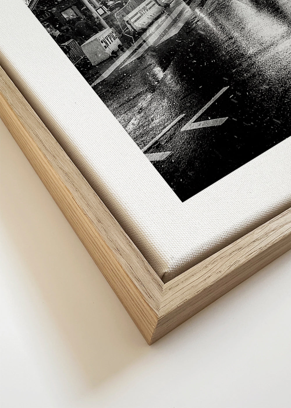 Quadro de cidades preto e branco: Times Square chuvoso