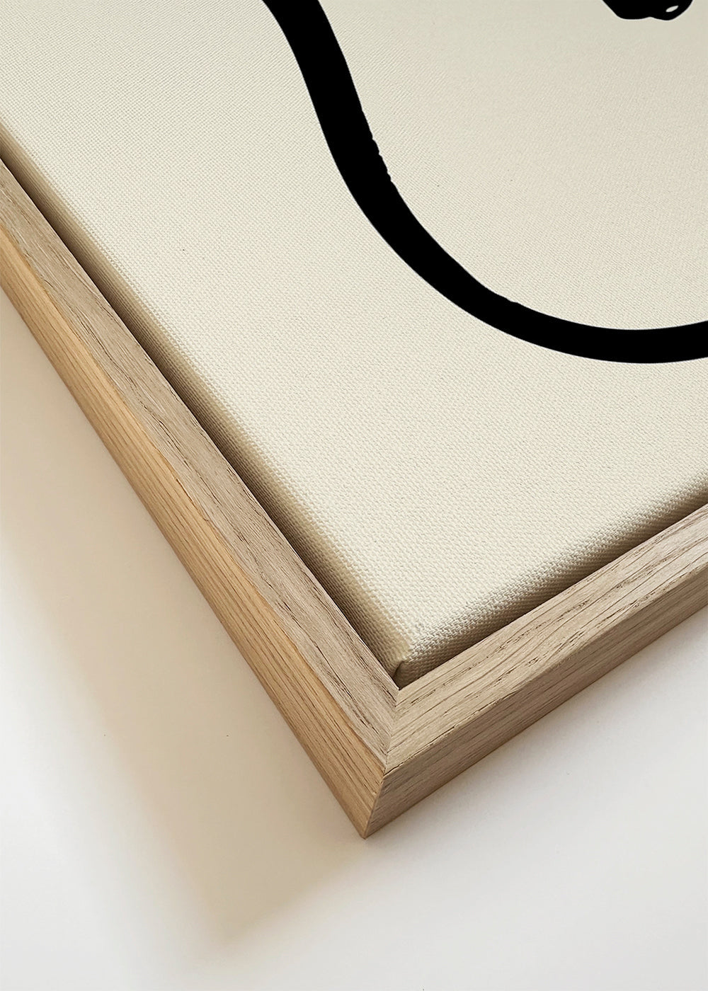 Quadro minimalista linhas pretas orgânicas