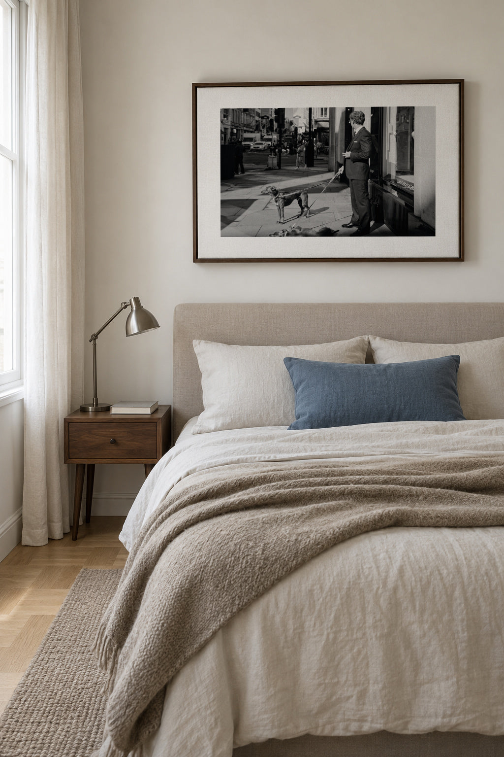 The wait - Framed canvas in an interior