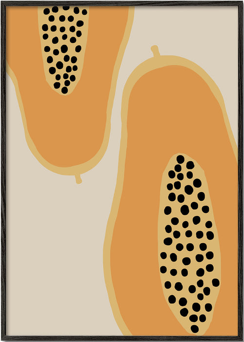 Arte para cozinha papaya minimal