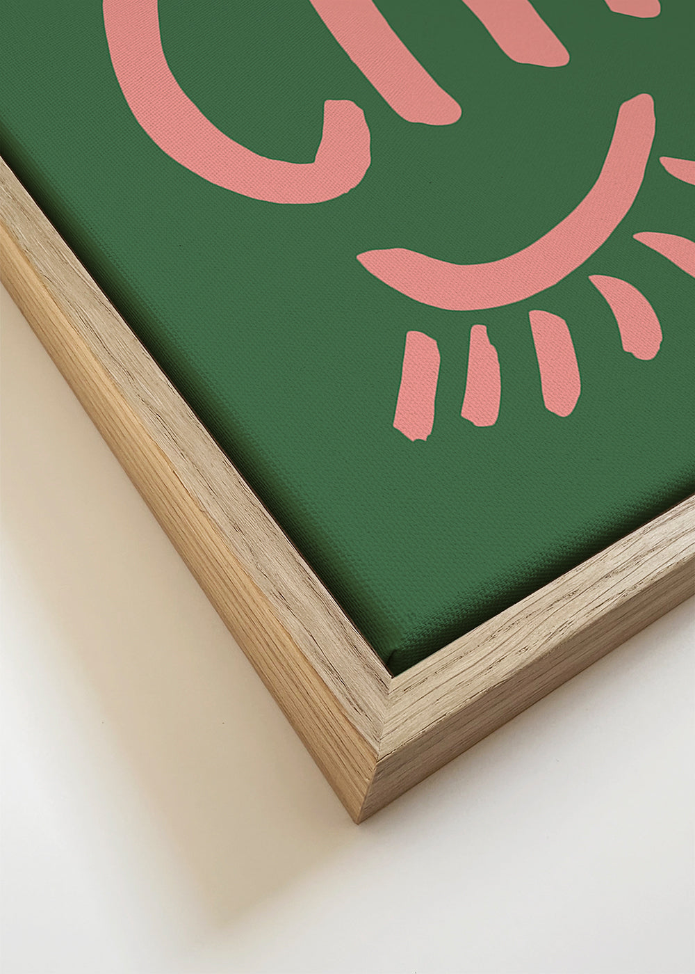 Ilustração Très Chic rosa sobre fundo verde