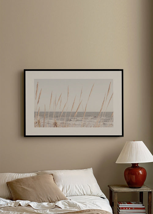 Quadro de paisagem com gramíneas de duna