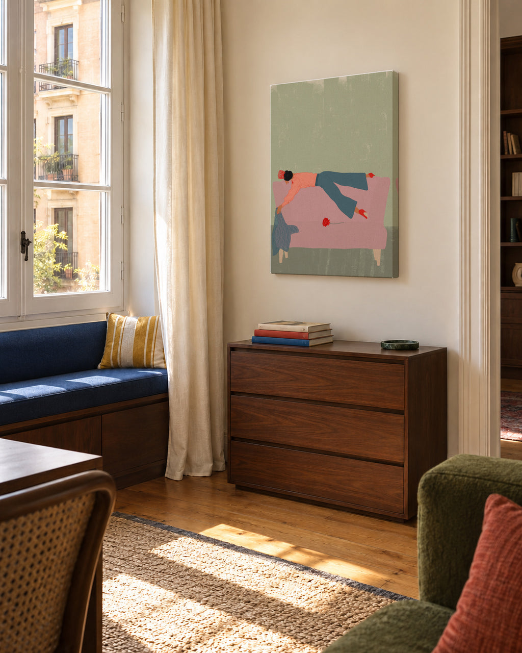 RocAso - Unframed canvas in an interior