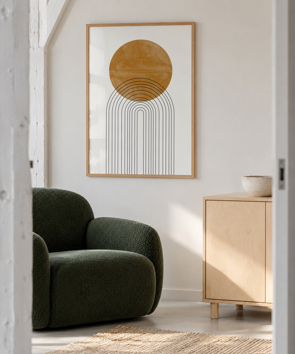 Abstract Flow No2. - Framed poster in an interior