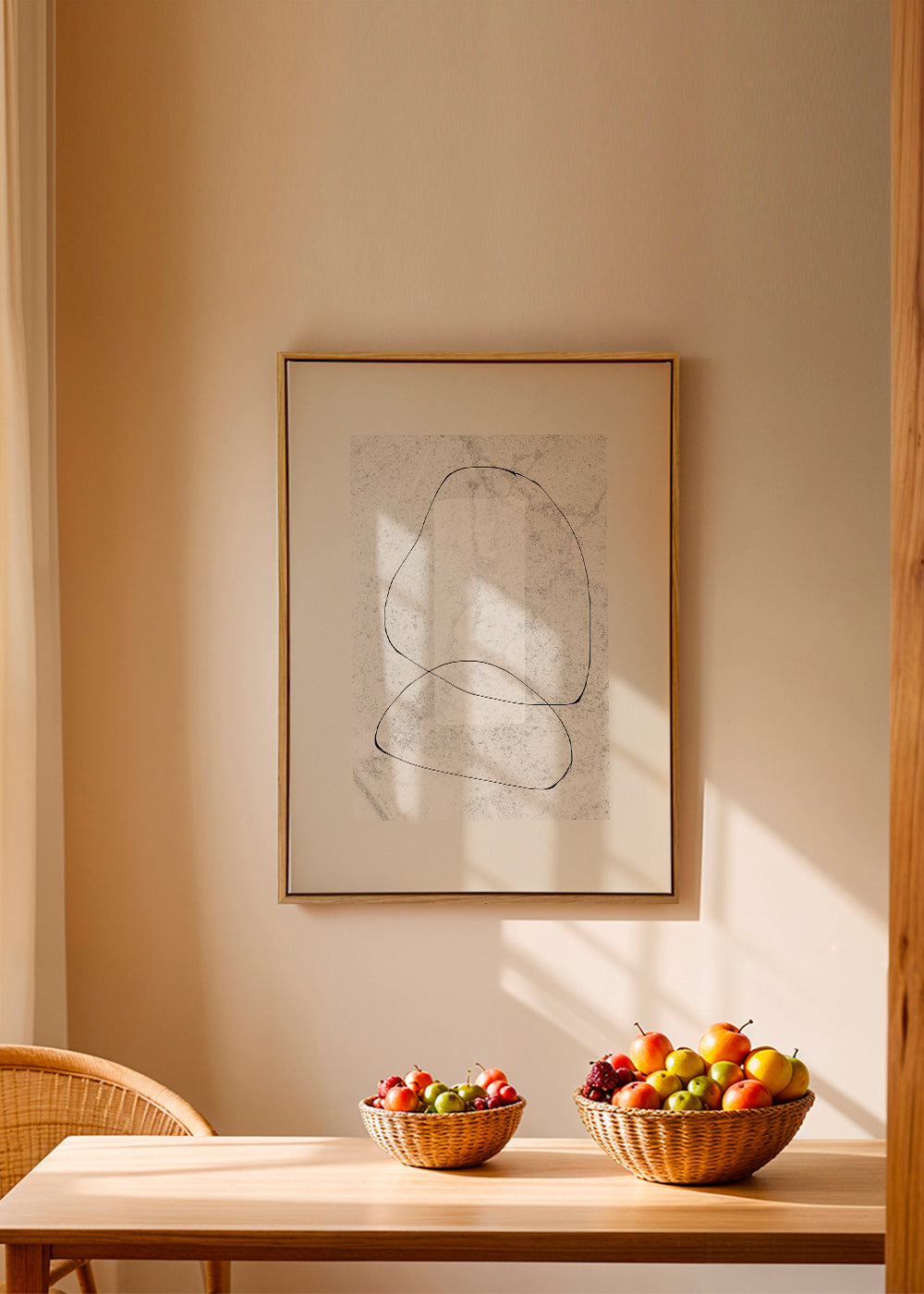 Quadro minimalista de linhas contínuas