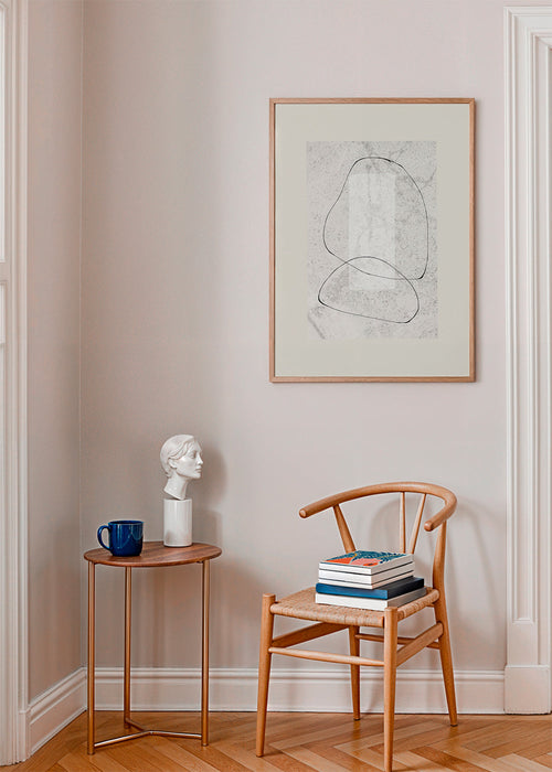 Quadro minimalista de linhas contínuas