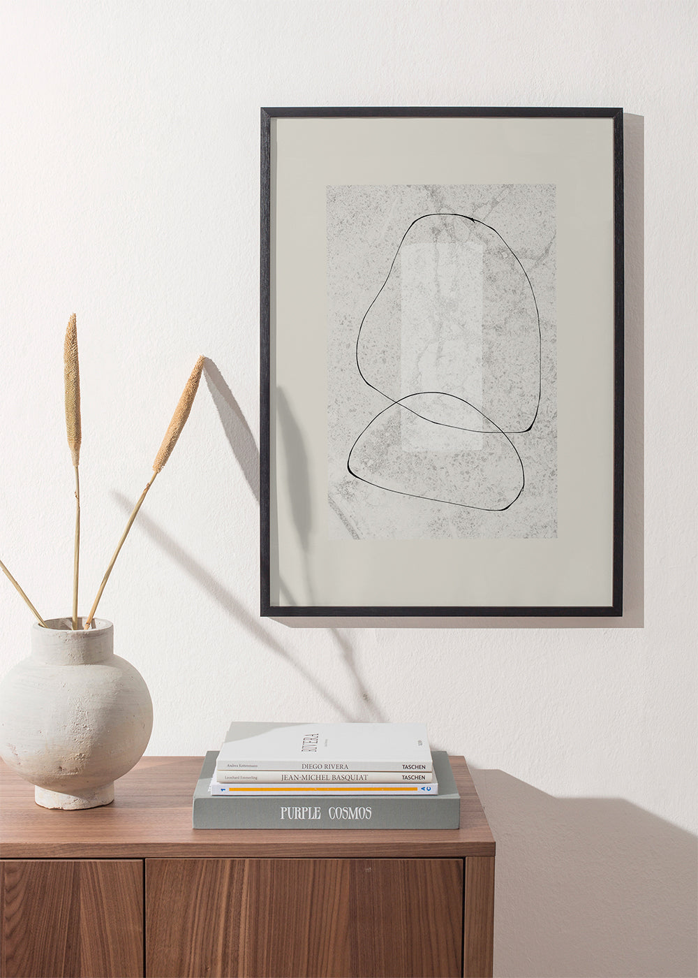 Quadro minimalista de linhas contínuas