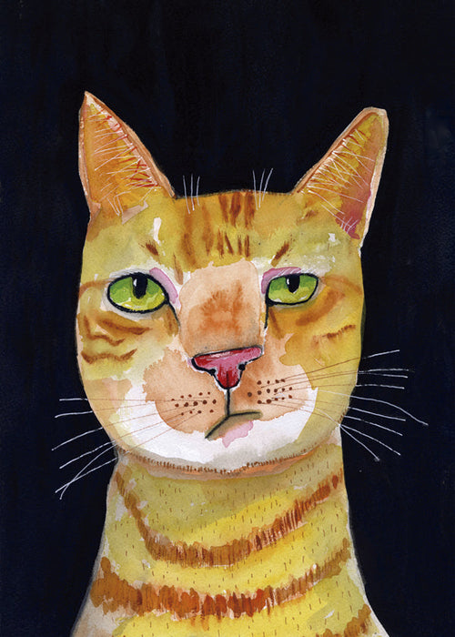 Retrato de gato laranja