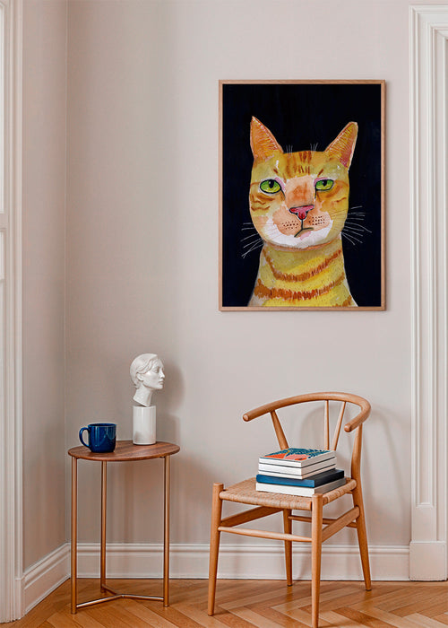 Retrato de gato laranja