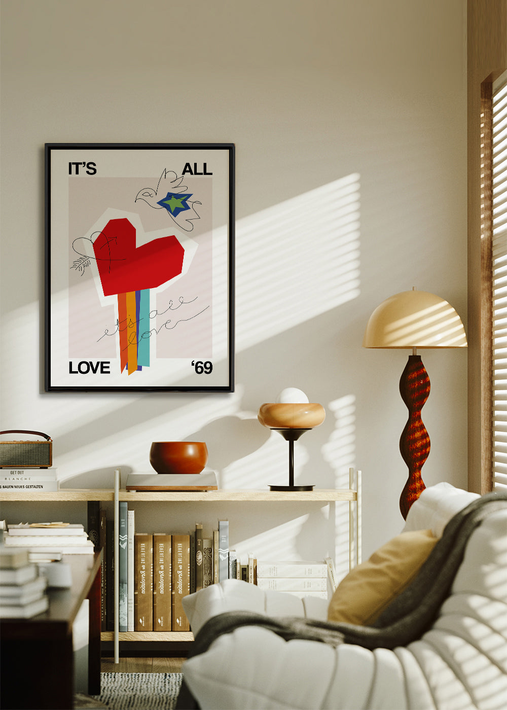 It's All Love '69 Heart Greige