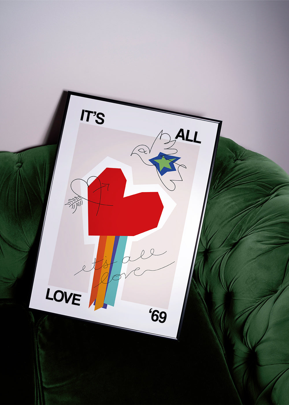 It's All Love '69 Heart Greige
