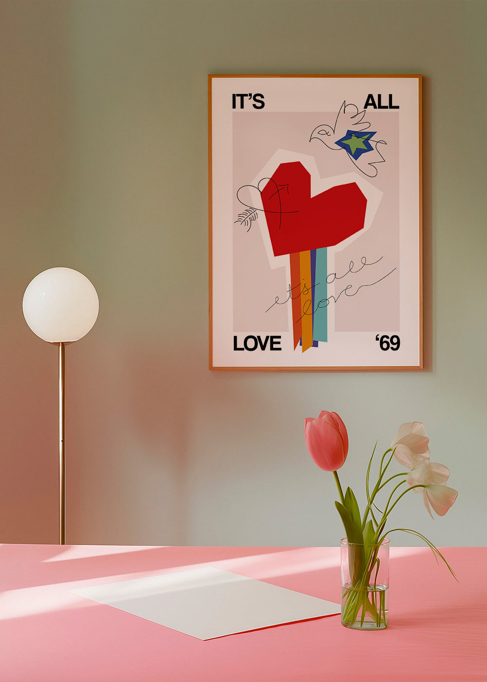 It's All Love '69 Heart Greige