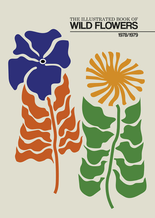 Estampa botânica: Flores selvagens gráficas