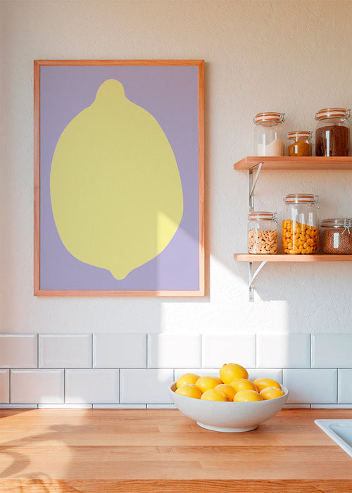 Arte para cozinha limão minimal