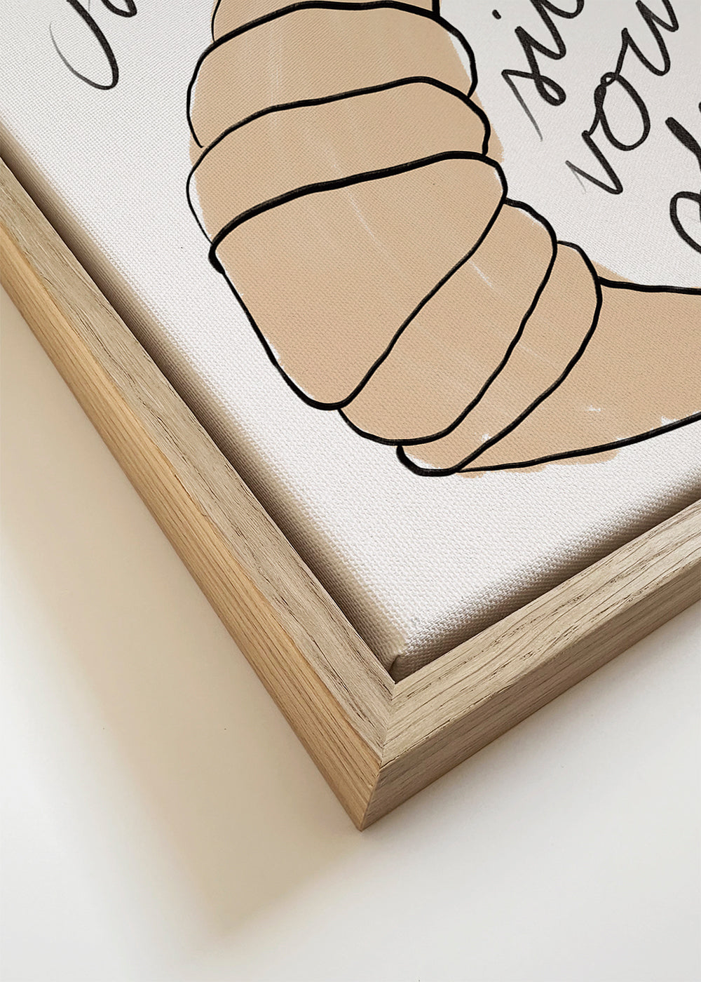 Arte para cozinha com croissant ilustrado