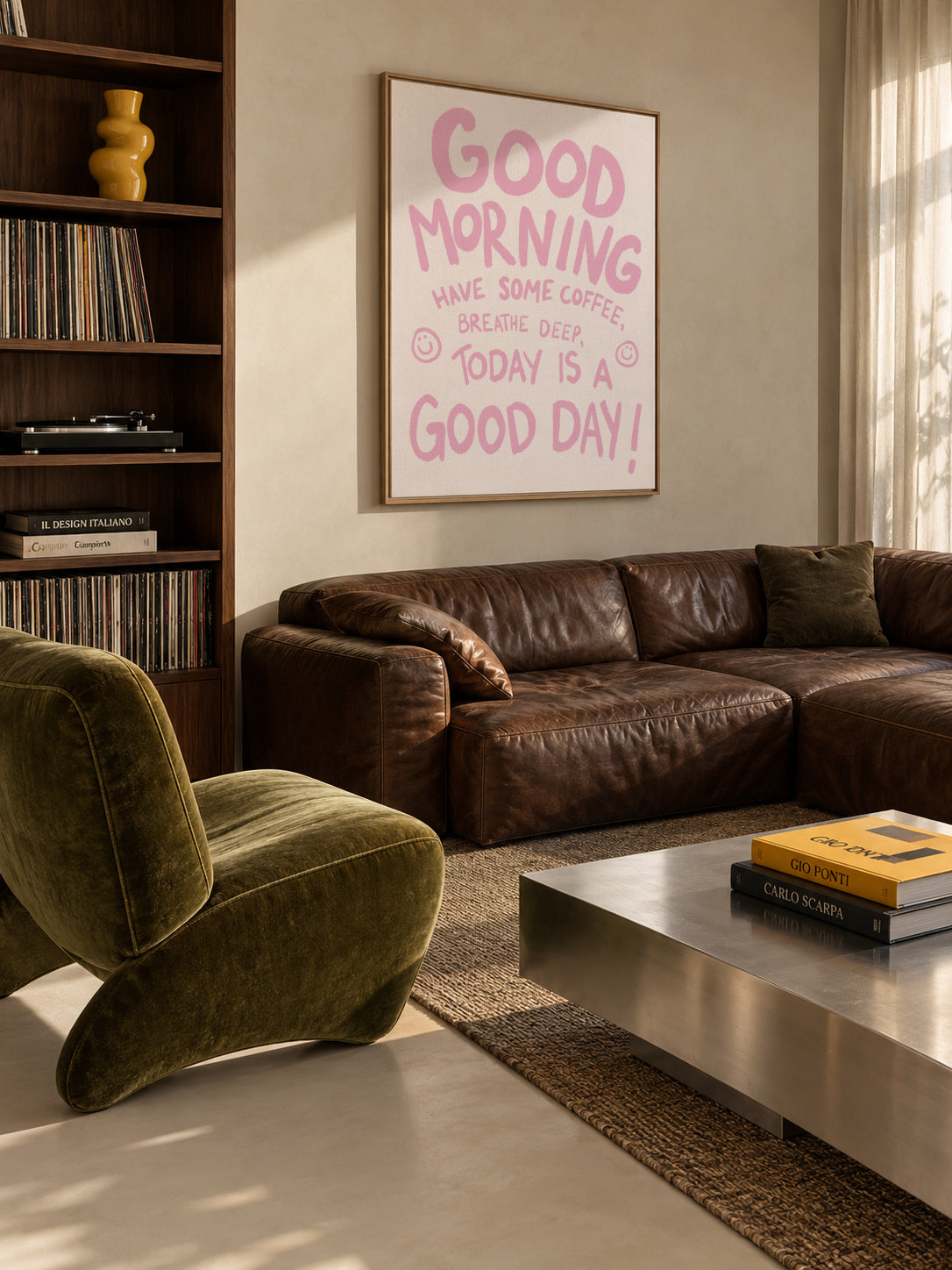 Good Morning - Framed canvas in an interior