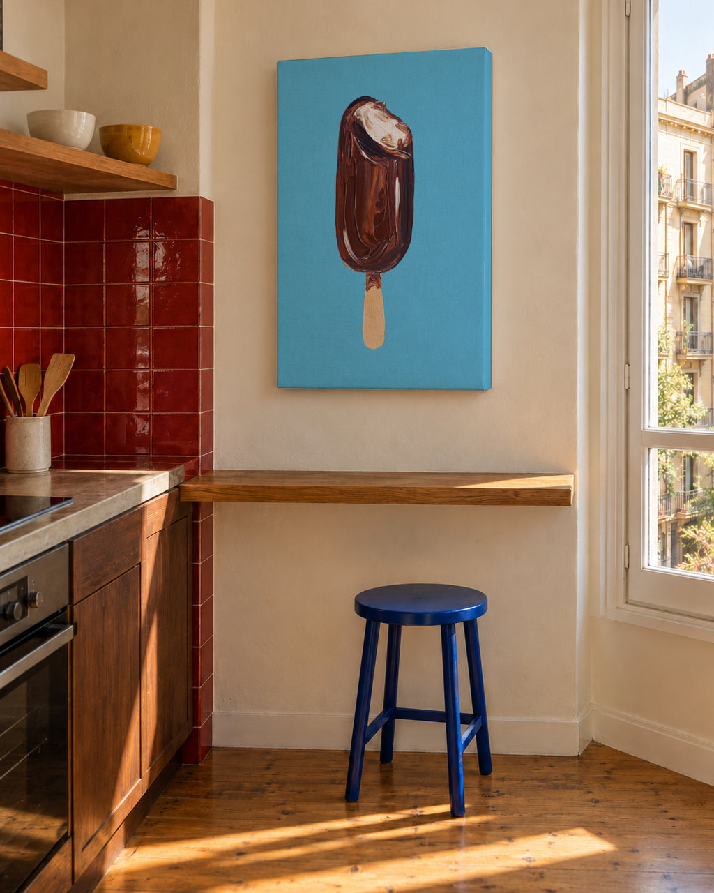 Magnum Ice Cream - Unframed canvas in an interior