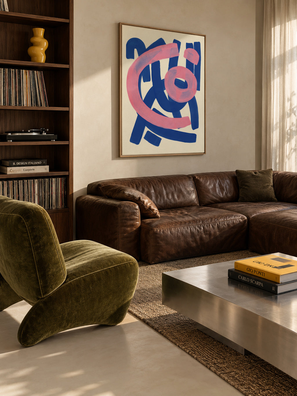 Funky Beat - Framed canvas in an interior
