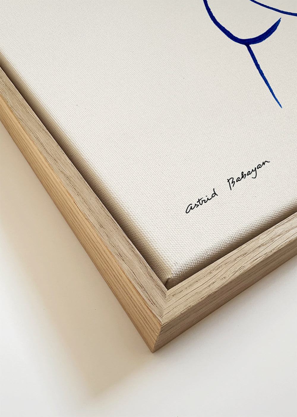 Ilustração linear feminina em azul