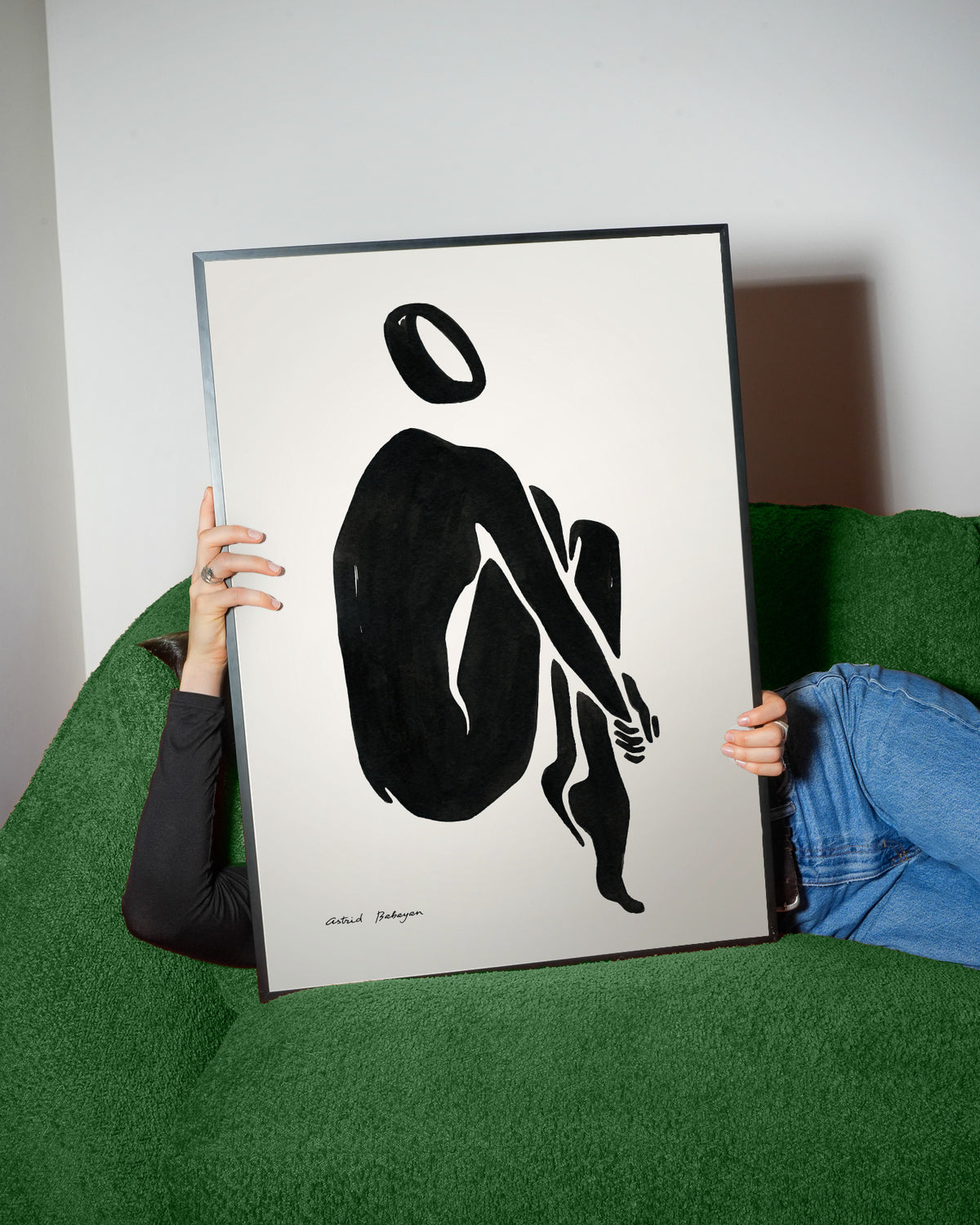Black figure #5 - Framed poster detail