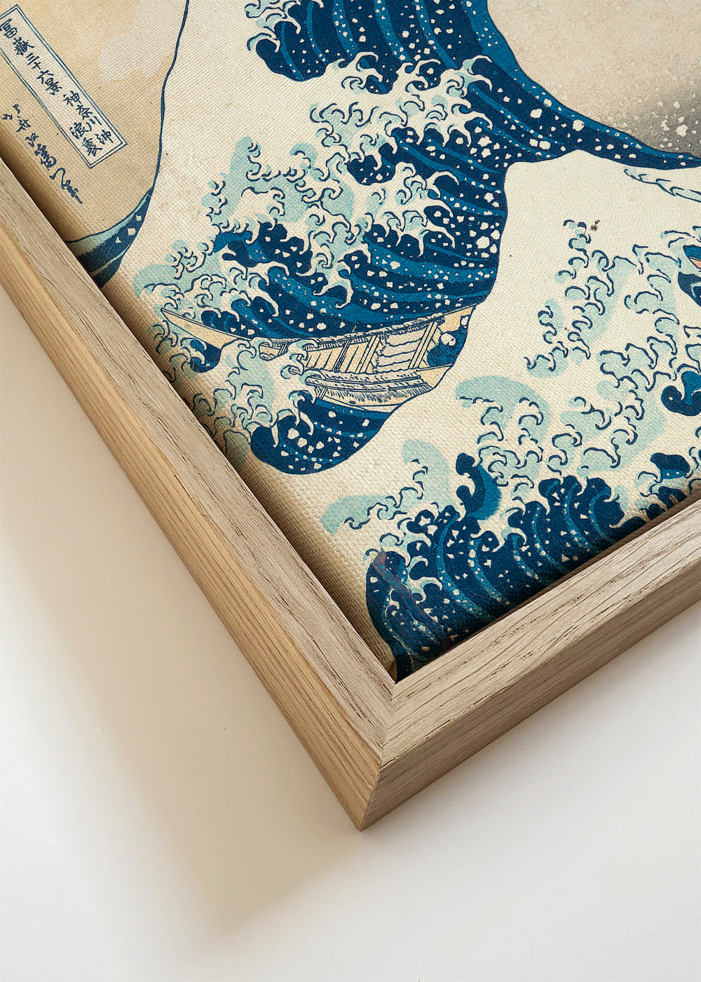 Cuadro de paisaje: onda japonesa em xilogravura