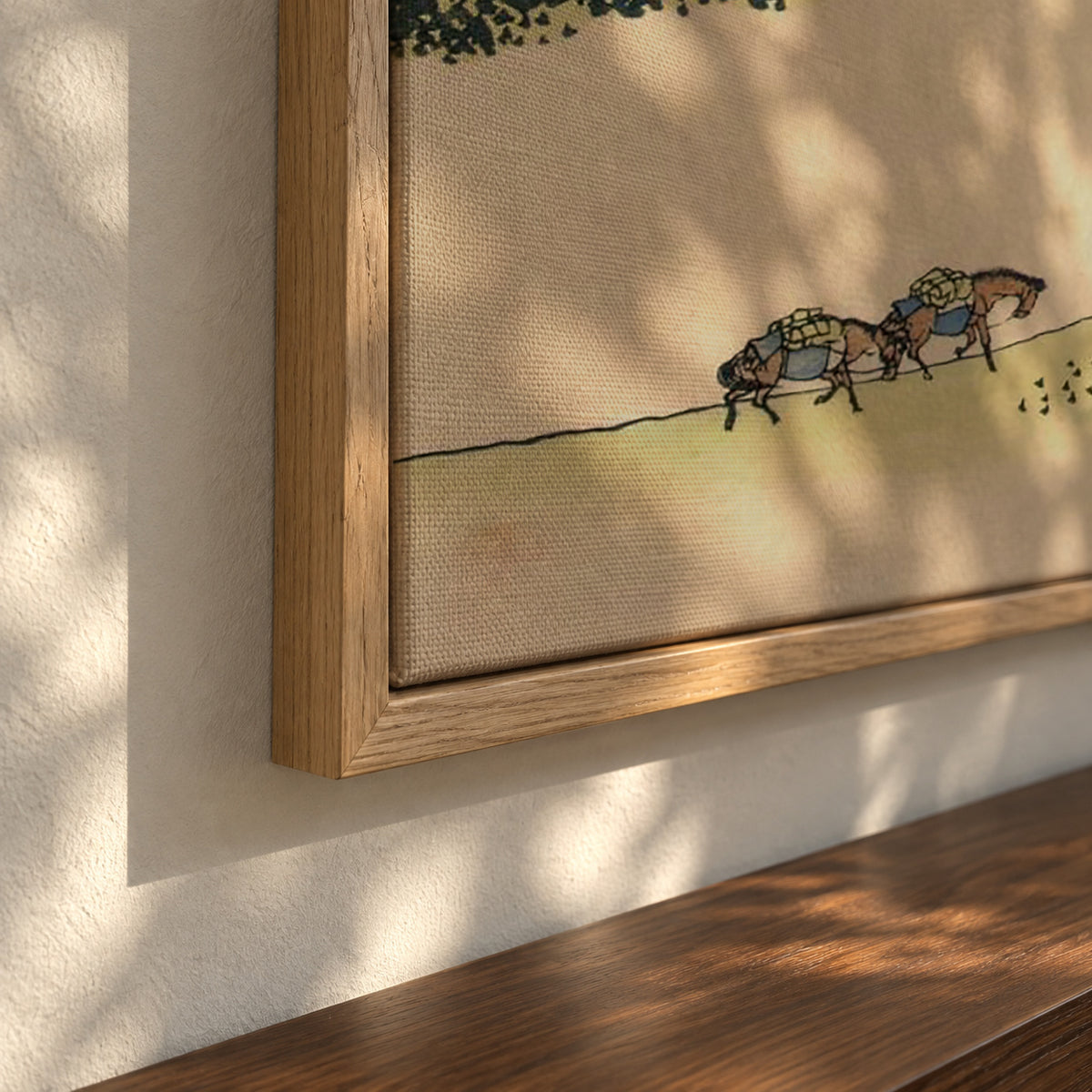 Inume Pass - Katsushika Hokusai - Framed canvas detail