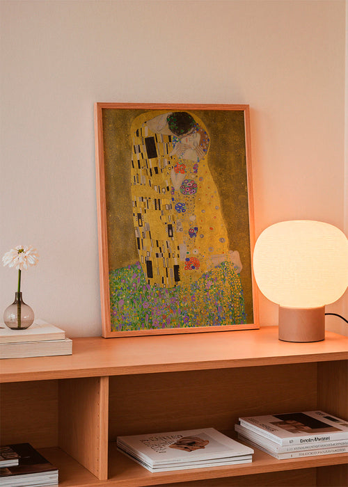 Quadro vintage Beijo dourado