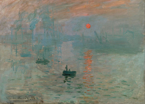 Arte paisagística: nascer do sol no porto
