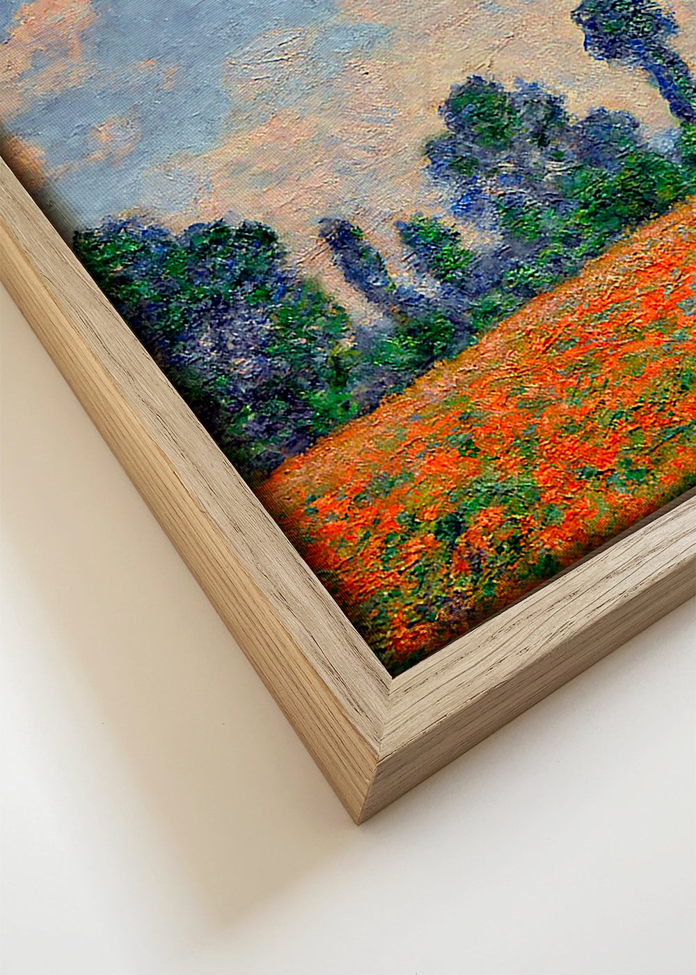 Quadro de paisagem com campo de papoilas